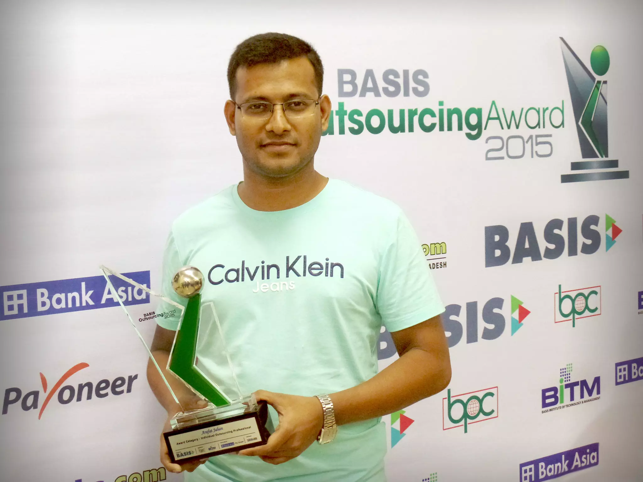 Arafat Jahan BASIS Outsourcing Award 2015