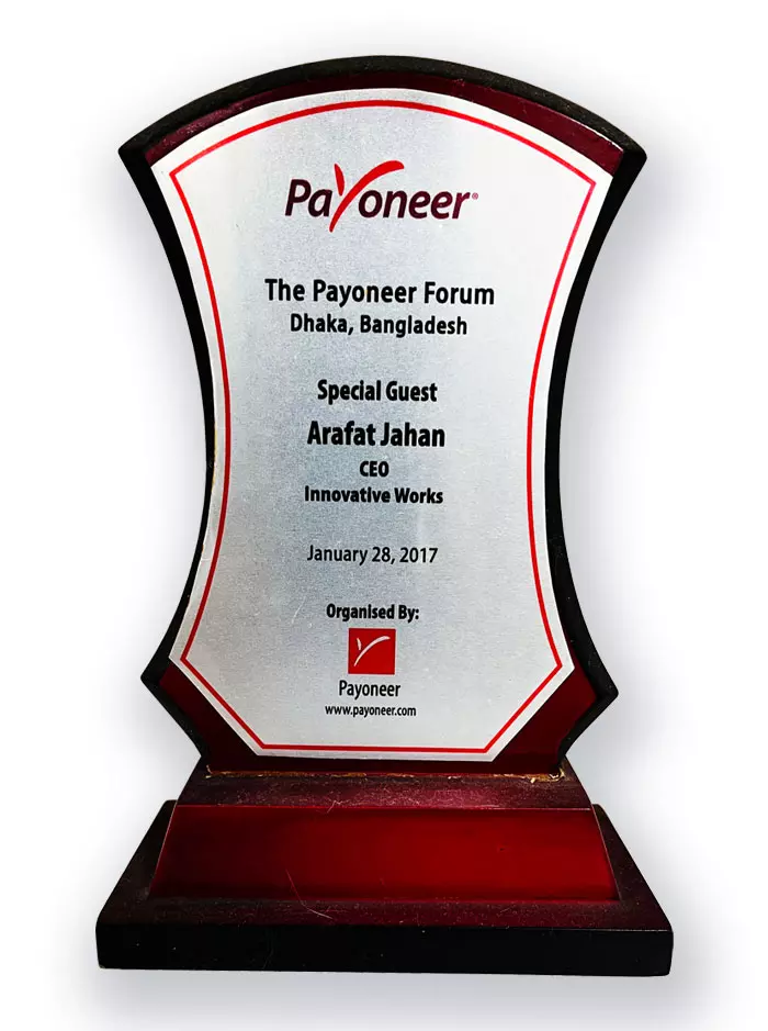 Arafat Jahan - Payoneer Award 2017