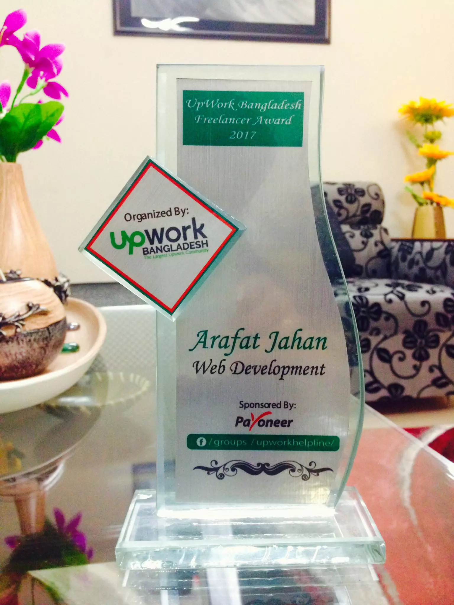 Arafat Jahan Web Development Award 2017